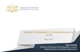 Budget accessibility to participation in Latvia - Taisa Trubaca, Latvia