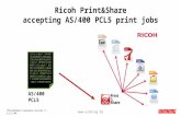 Ricoh Print&Share - accepting AS/400 PCL5 print jobs