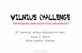 Urban adventure race Vilnius Challenge 2014 introduction