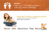 Bulk sms service for reseller