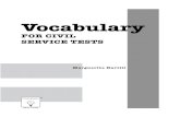 Vocabulary for civil service tests