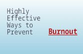 Highly Effective Ways to Prevent Burnout