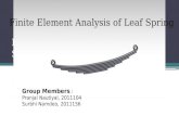 Finite element analysis of leaf spring