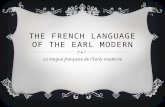 French language of early modern france