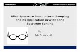 Blind-Spectrum Non-uniform Sampling and its Application in Wideband Spectrum Sensing