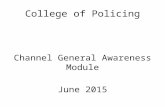 College of Policing Channel Awareness PowerPoint June 2015