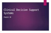 Clinical decision support systems