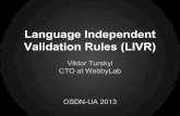 Language Independent Validation Rules (LIVR)