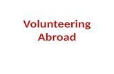 Speakeasy Session Slides: Volunteering Abroad (Powered by SimplyGiving.com)