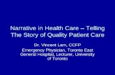 Plenary 2. Vincent Lam - Narrative in Health Care - Telling The Story of Quality Patient Care