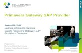 Primavera gateway SAP provider - Oracle Primavera P6 Collaborate 14