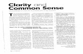 Clarity & Common Sense