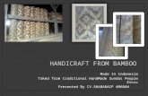 Handicraft from bamboo/Gedheg/Bilik