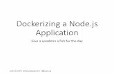 Dockerizing a Node.js Application - Give a sysadmin a fish for the day