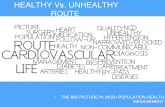 Healthy Vs. Unhealthy Route - Living with Chronic Diseases (NCD)
