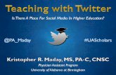 Teaching with Twitter: Is There A Place For Social Media In Higher Education?