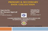 PRIMARY & SECONDARY DATA  COLLECTION