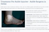 Treatment For Ankle Injuries – Ankle Surgeon in Dallas