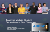 Andragogic Strategies to Teaching Multiple Student Generations in One Classroom