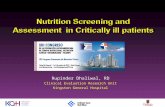 Nutrition screening and assessment in critically ill patients