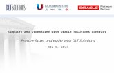 Simplify and Streamline with Oracle Solutions Contract