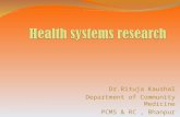 Health system research ppt