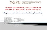 Grain refinement of aluminium alloys using grain refiners