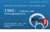 ISNI identifiers and linked data in the research space la trobe unviersity 2015 07-02