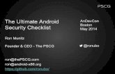 The Ultimate Android Security Checklist (AnDevCon Boston 2014)
