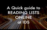A Quick Guide to Reading Lists Online at IDS