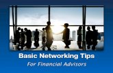 Basic Networking Tips for Financial Advisors
