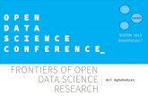 Frontiers of Open Data Science Research