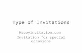 Type of invitations