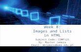 Images and Lists in HTML