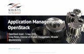 Application Management in Openstack