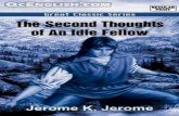 The second thoughts of an idle fellow   jerome k jerome
