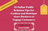 12 online public relation tips for fashion and boutique store business to engage customers