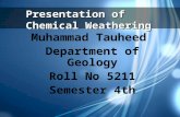 Presentation of chemical weathering