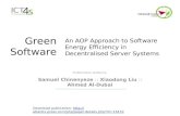 An AOP Approach to Software Energy Efficiency in Decentralised Server Systems