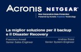 Webinar NETGEAR - Acronis e Netgear: la migliore soluzione per il backup ed il disaster recovery