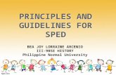 PRINCIPLES AND GUIDELINES FOR SPED IN THE PHILIPPINES