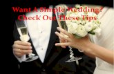Want A Simple Wedding Check Out These Tips