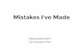 Mistakes I've Made- Cam Davidson-Pilon