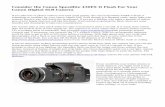 Consider the Canon Speedlite 430EX II Flash For Your Canon Digital SLR Camera