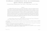 Evidence combination from an evolutionary game theory perspective