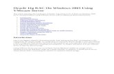 Oracle 11g RAC on Windows 2003 Using VMware Server