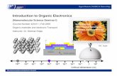 Organic Materials and Electronic Transport