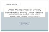 Office Management of Urinary Incontinence Among Older Patients