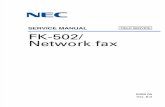 NEC FK-502 Field Service Manual