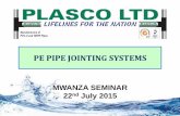 5. PE Pipe Jointing Systems by Plasco Ltd - Mwanza Presentations